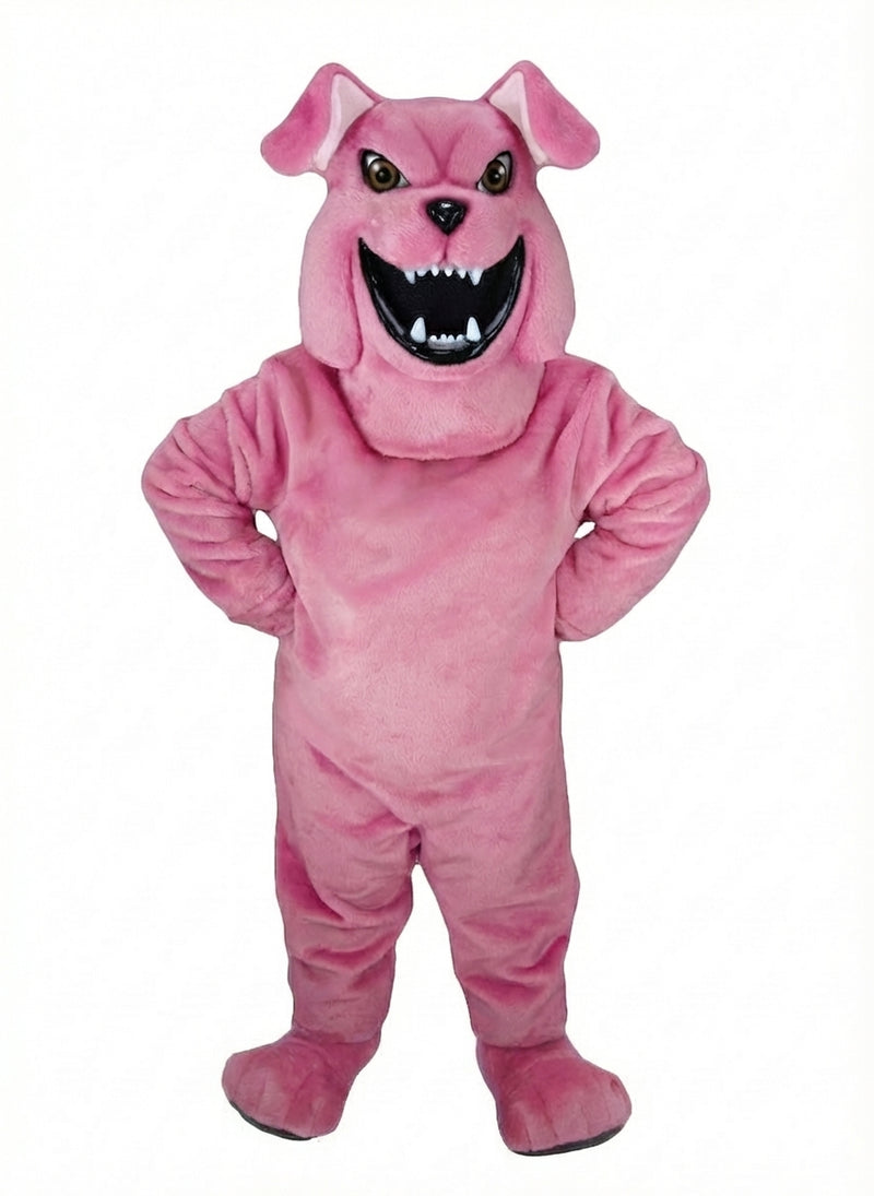 Bully Bulldog Mascot - Short fur / Pink mascot costume