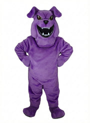 Bully Bulldog Mascot - Short fur / Purple mascot costume