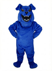 Bully Bulldog Mascot - Short fur / Royal blue mascot costume
