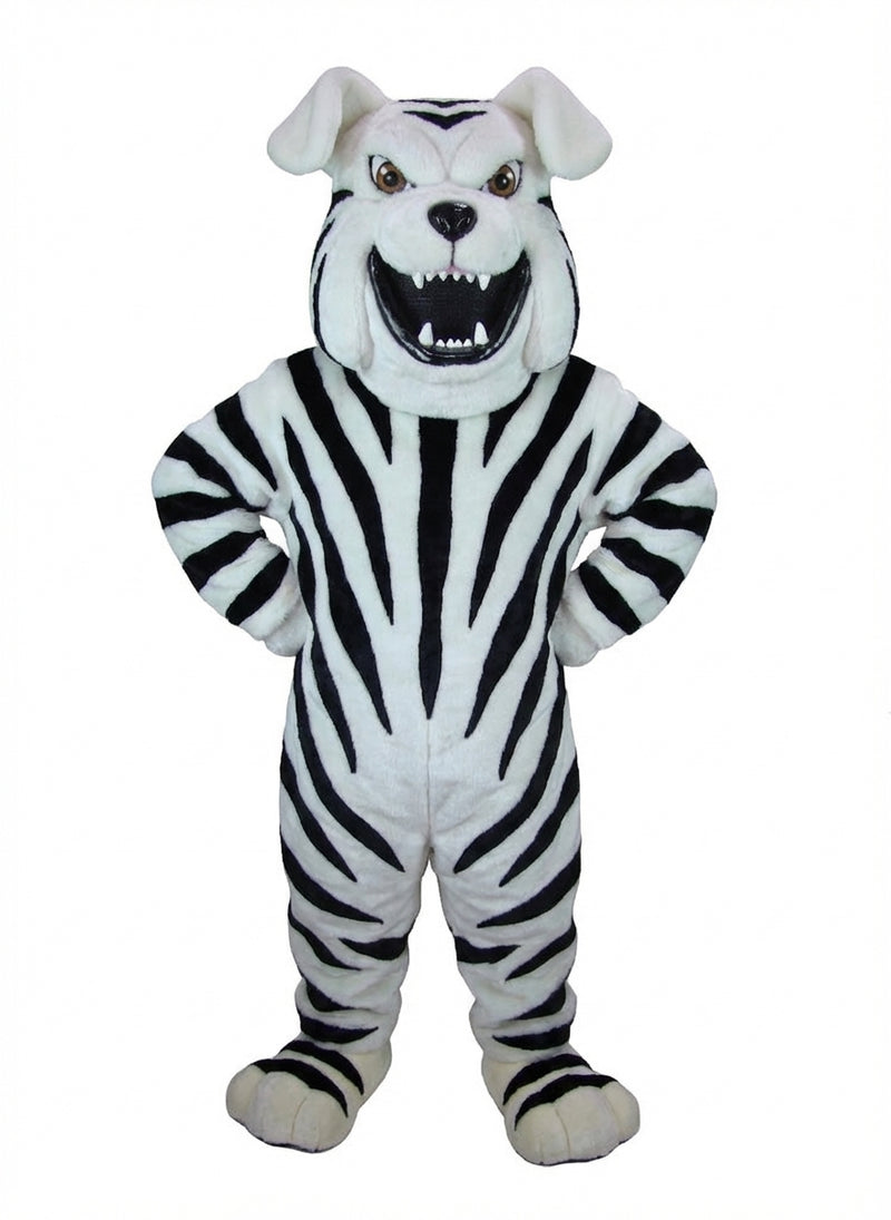 Bully Bulldog Mascot - Short fur / Zebra mascot costume