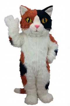 Calico Cat Mascot - Long fur / Rust mascot costume