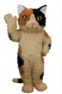 Calico Cat Mascot - Long fur / Tan mascot costume