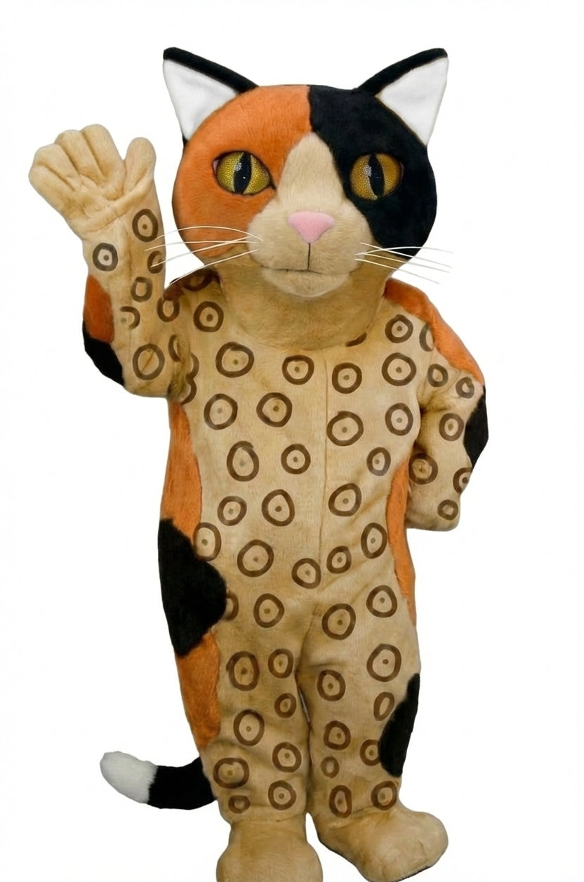 Calico Cat Mascot - Short fur / Jaguar mascot costume