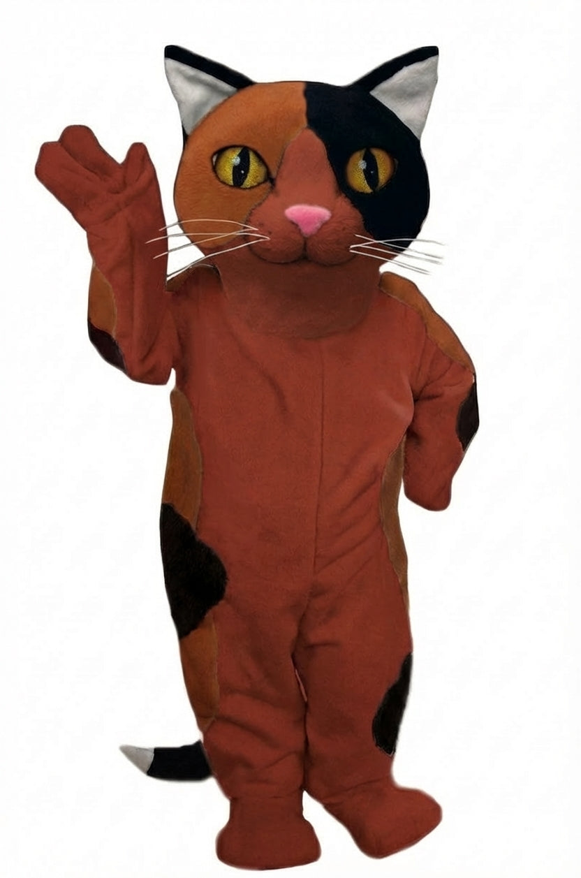 Calico Cat Mascot - Short fur / Rust mascot costume