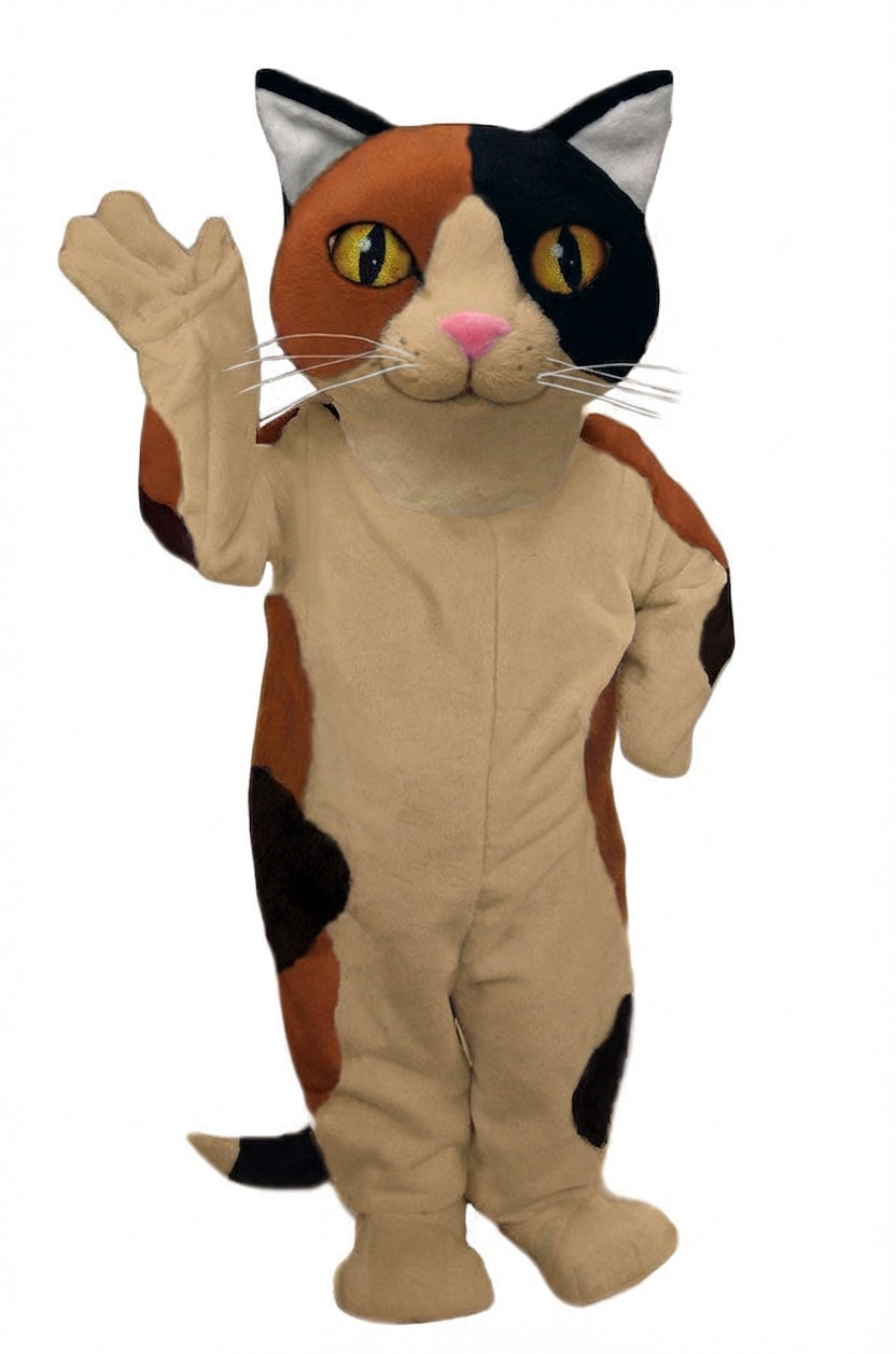 Calico Cat Mascot - Short fur / Tan mascot costume