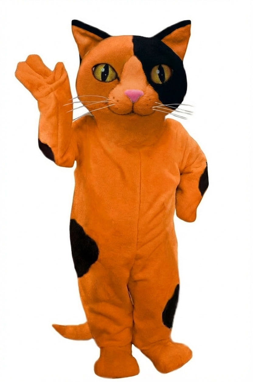 Calico Cat Mascot - Short fur / Tiger Orange mascot costume
