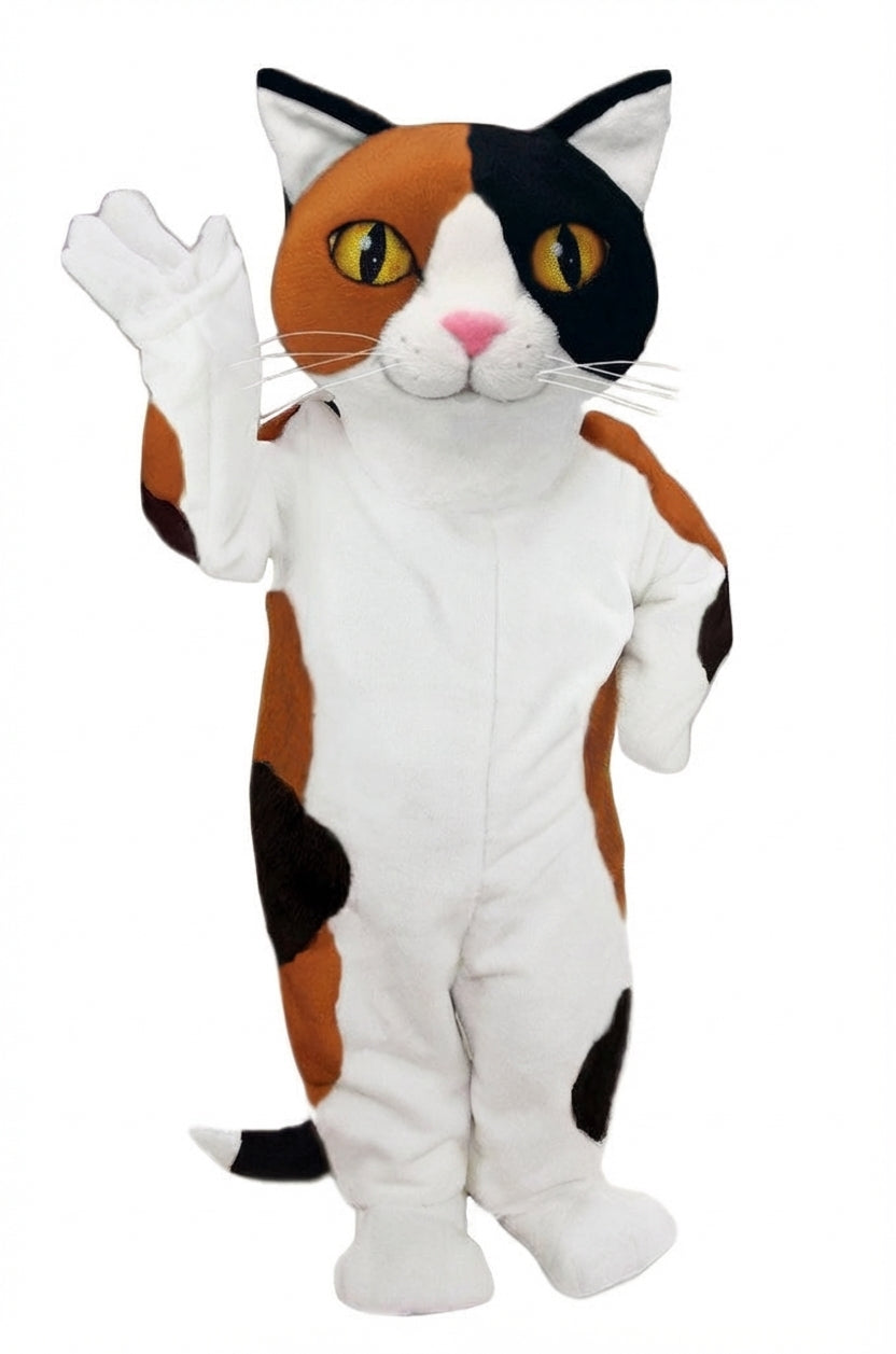 Calico Cat Mascot - Short fur / White mascot costume