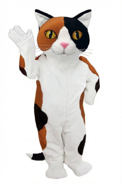 Calico Cat Mascot - Short fur / White mascot costume