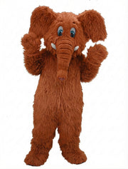 Cartoon Elephant Mascot - Long fur / Rust mascot costume