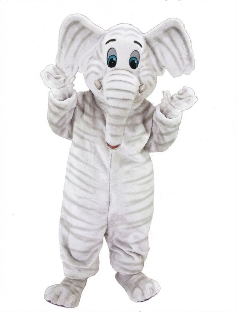 Cartoon Elephant Mascot - Short fur / Albino Tiger mascot costume