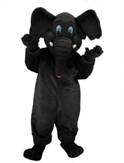 Cartoon Elephant Mascot - Short fur / Black mascot costume