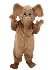 Cartoon Elephant Mascot - Short fur / Light Brown mascot costume