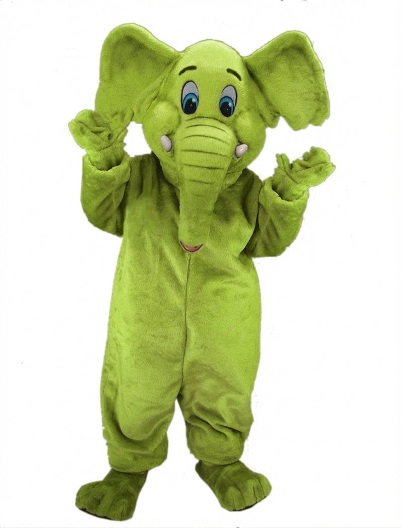 Cartoon Elephant Mascot - Short fur / Lime mascot costume
