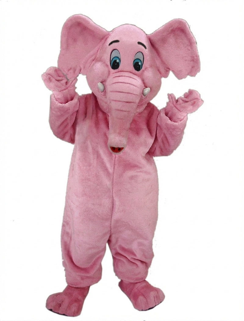 Cartoon Elephant Mascot - Short fur / Pink mascot costume
