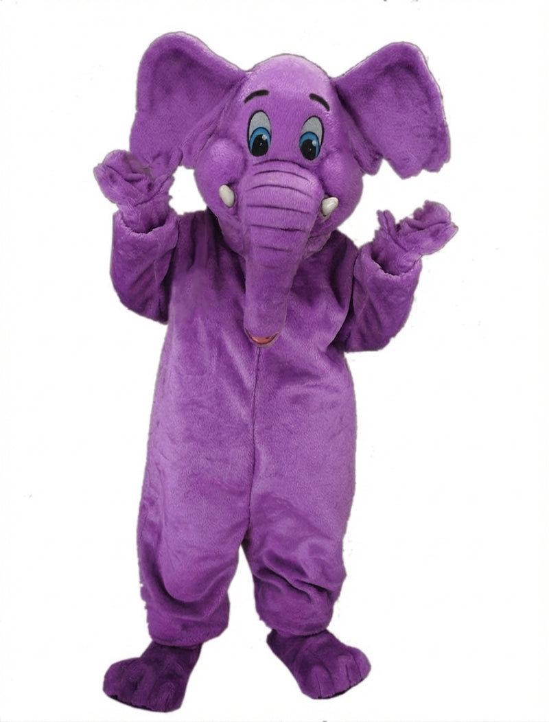 Cartoon Elephant Mascot - Short fur / Purple mascot costume