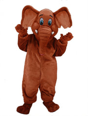 Cartoon Elephant Mascot - Short fur / Rust mascot costume