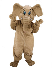 Cartoon Elephant Mascot - Short fur / Tan mascot costume