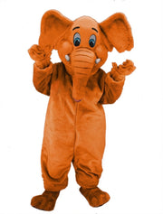 Cartoon Elephant Mascot - Short fur / Tiger Orange mascot costume