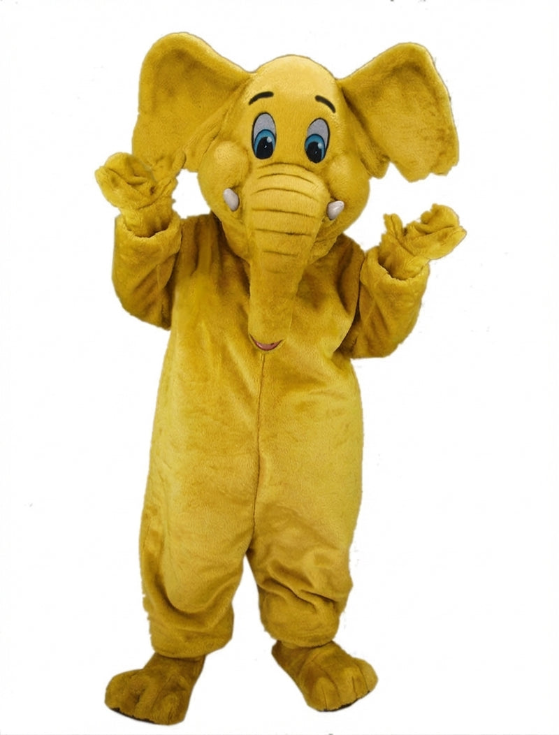 Cartoon Elephant Mascot - Short fur / Yellow mascot costume