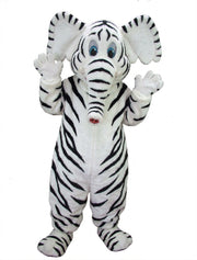 Cartoon Elephant Mascot - Short fur / Zebra mascot costume