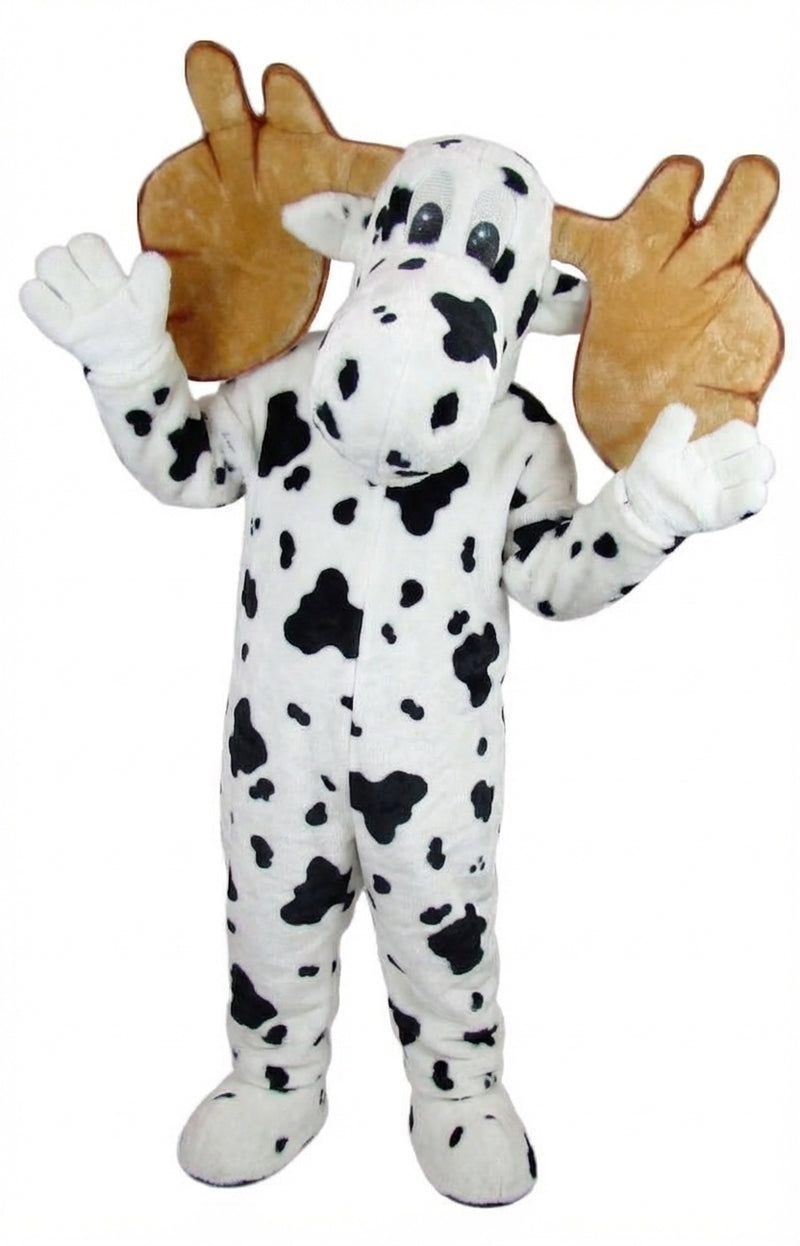 Cartoon Moose Mascot - Short fur / Dalmatian mascot costume