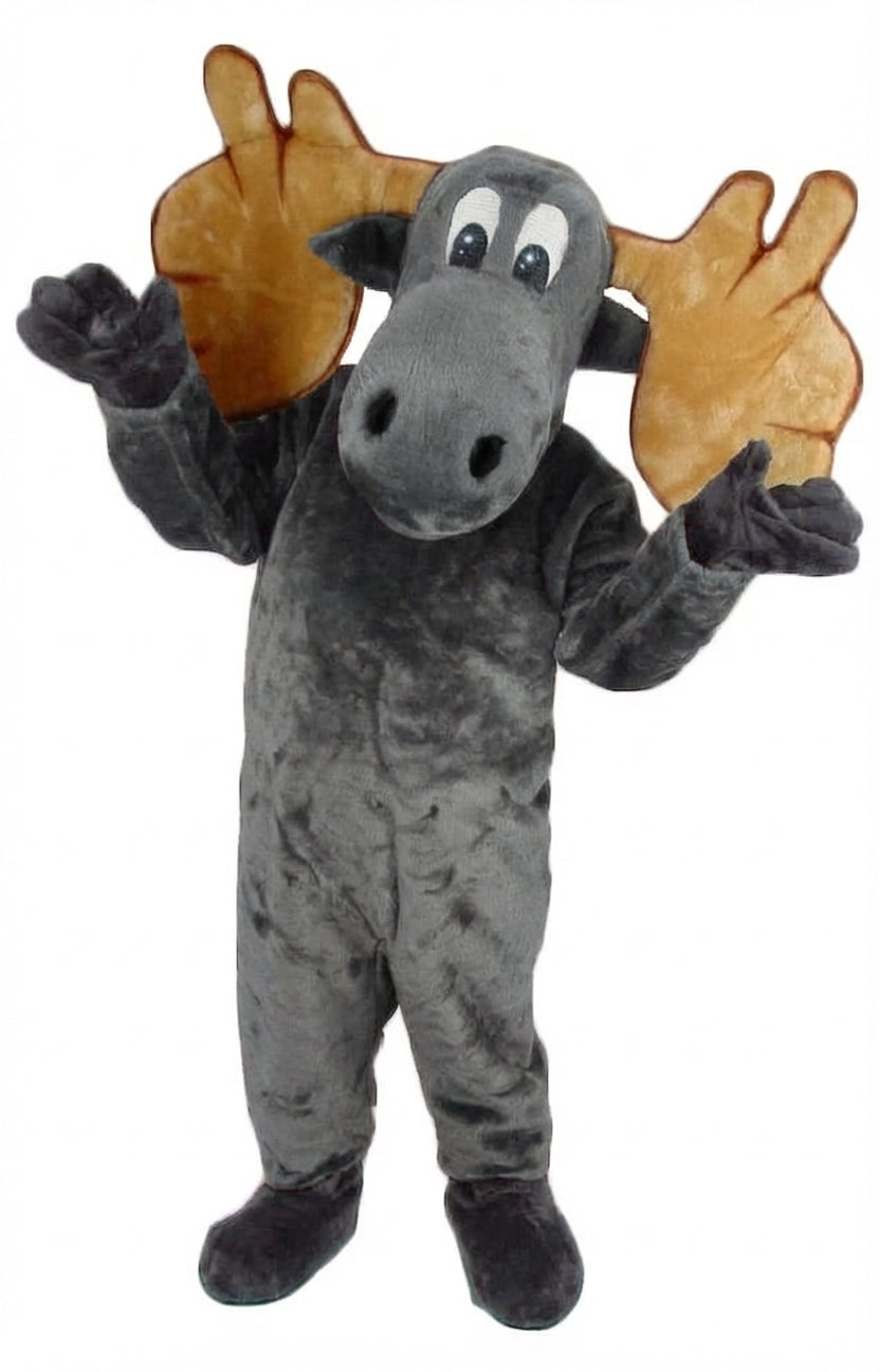 Cartoon Moose Mascot - Short fur / Grey mascot costume