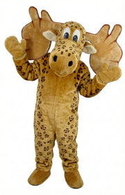 Cartoon Moose Mascot - Short fur / Leopard mascot costume