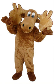 Cartoon Moose Mascot - Short fur / Light Brown mascot costume