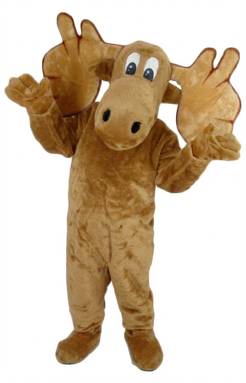 Cartoon Moose Mascot - Short fur / Tan mascot costume