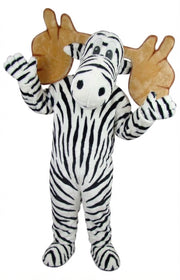Cartoon Moose Mascot - Short fur / Zebra mascot costume