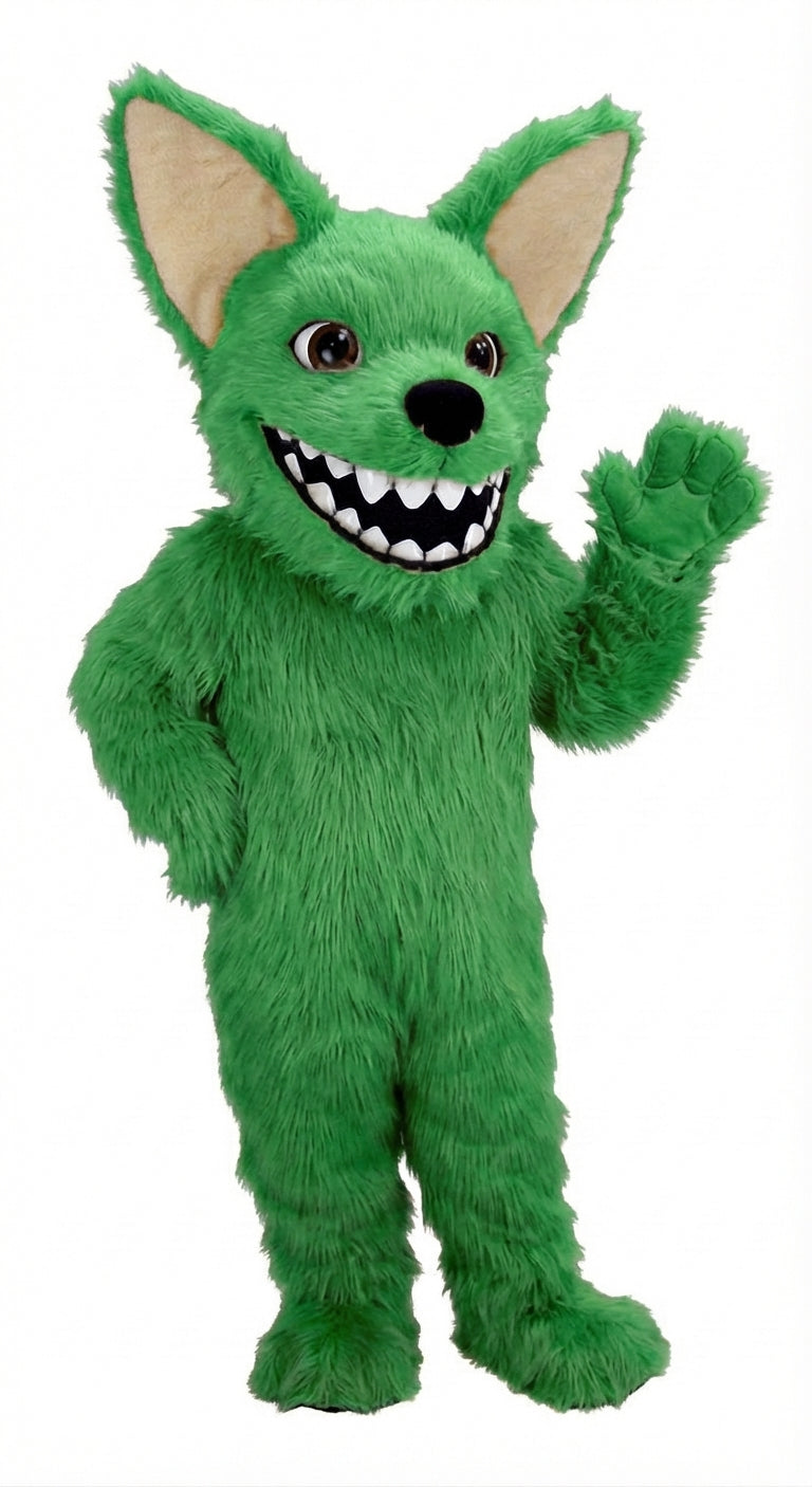 Chihuahua Dog Mascot (Thermolite) - Long fur / Green mascot costume