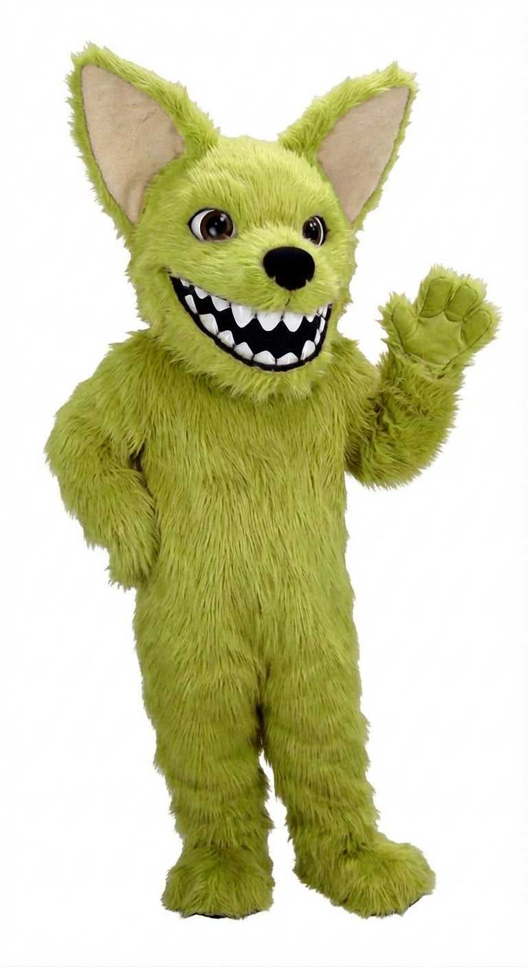 Chihuahua Dog Mascot (Thermolite) - Long fur / Lime mascot costume