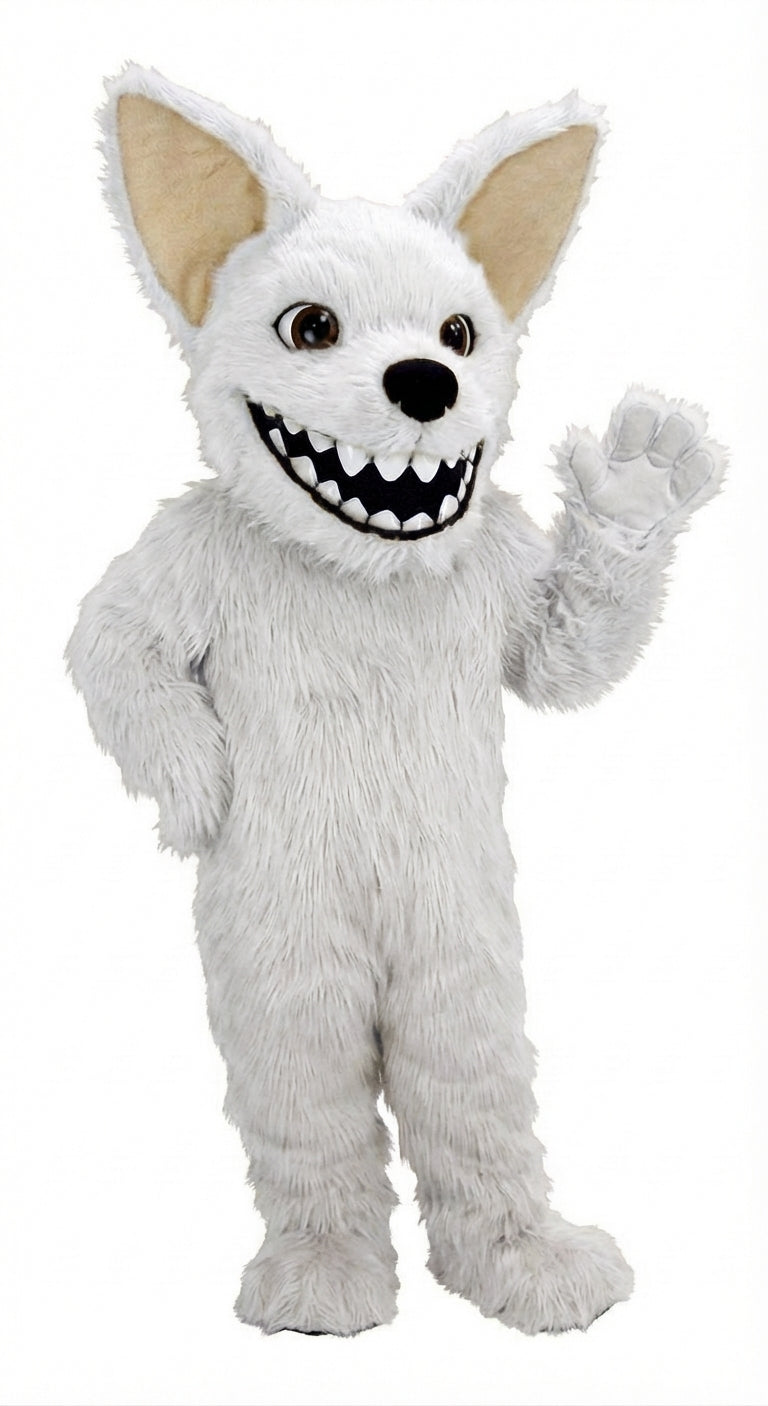 Chihuahua Dog Mascot (Thermolite) - Long fur / White mascot costume
