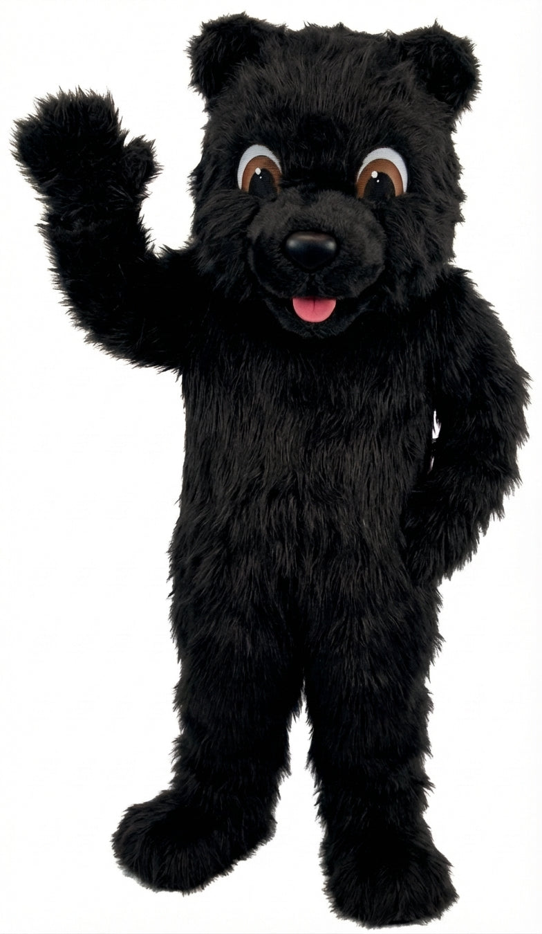 Choco Bear Mascot (Thermolite) - Long fur / Black mascot costume