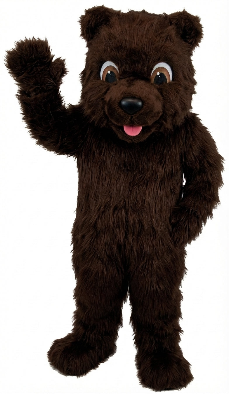 Choco Bear Mascot (Thermolite) - Long fur / Dark Brown mascot costume