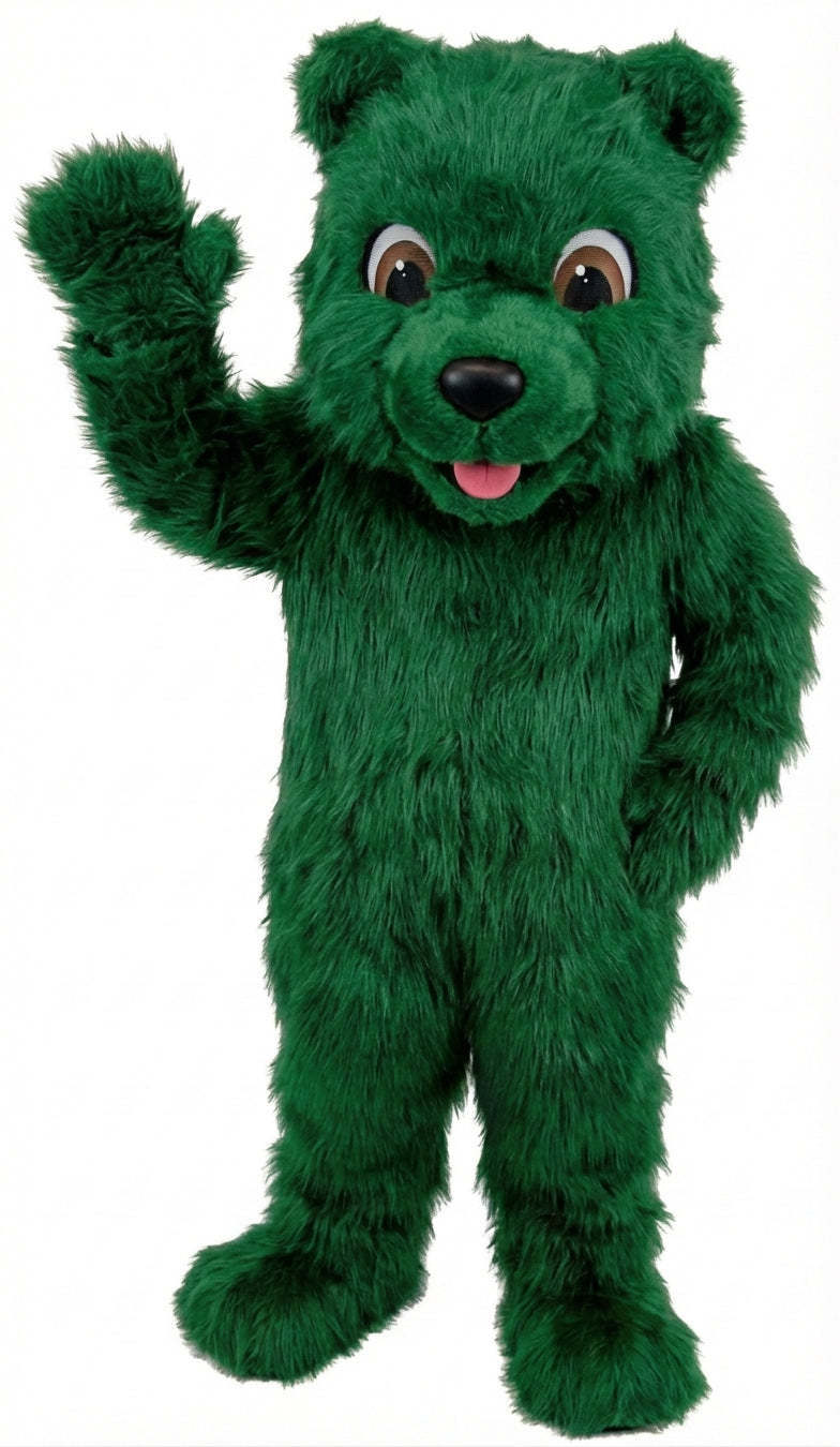 Choco Bear Mascot (Thermolite) - Long fur / Green mascot costume