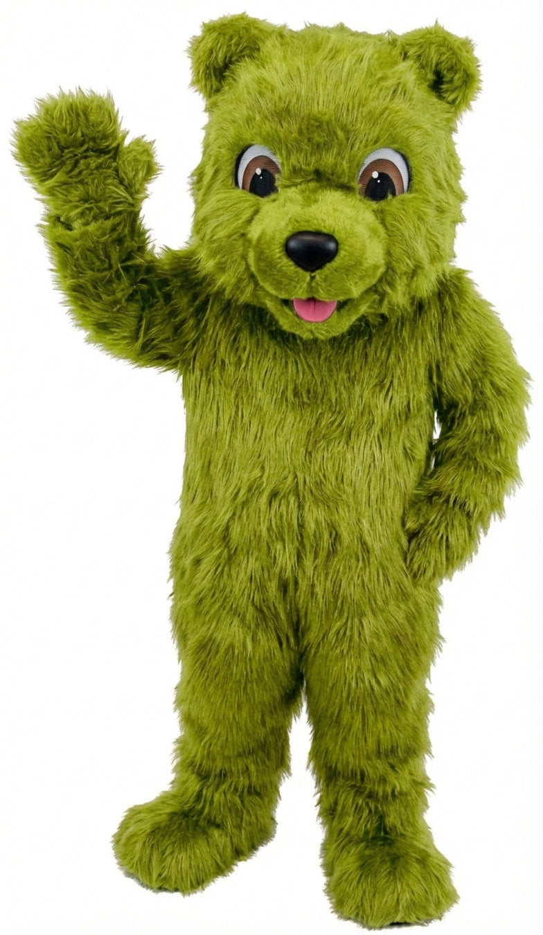 Choco Bear Mascot (Thermolite) - Long fur / Lime mascot costume