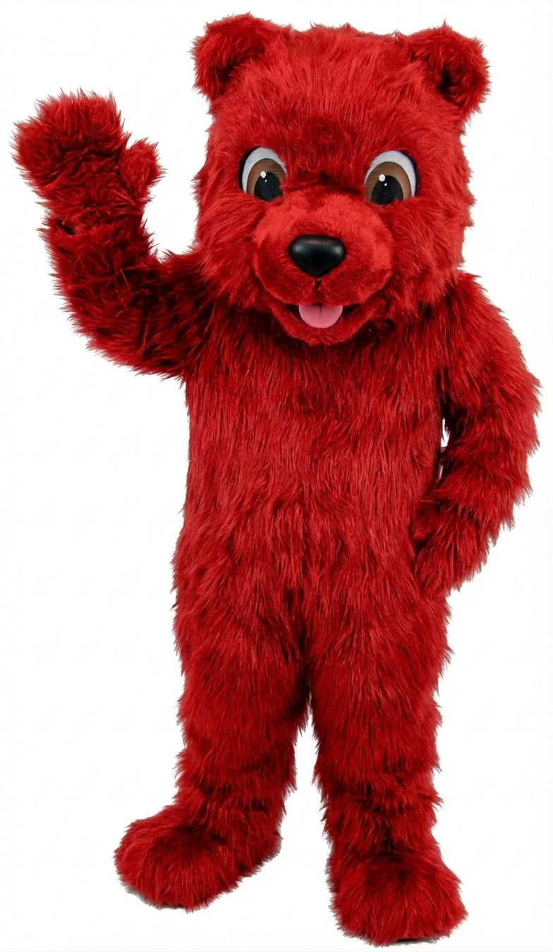 Choco Bear Mascot (Thermolite) - Long fur / Red mascot costume