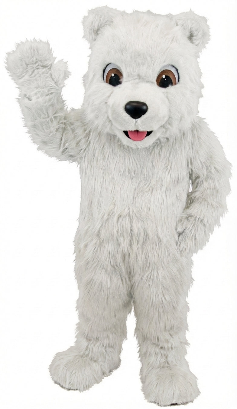 Choco Bear Mascot (Thermolite) - Long fur / White mascot costume