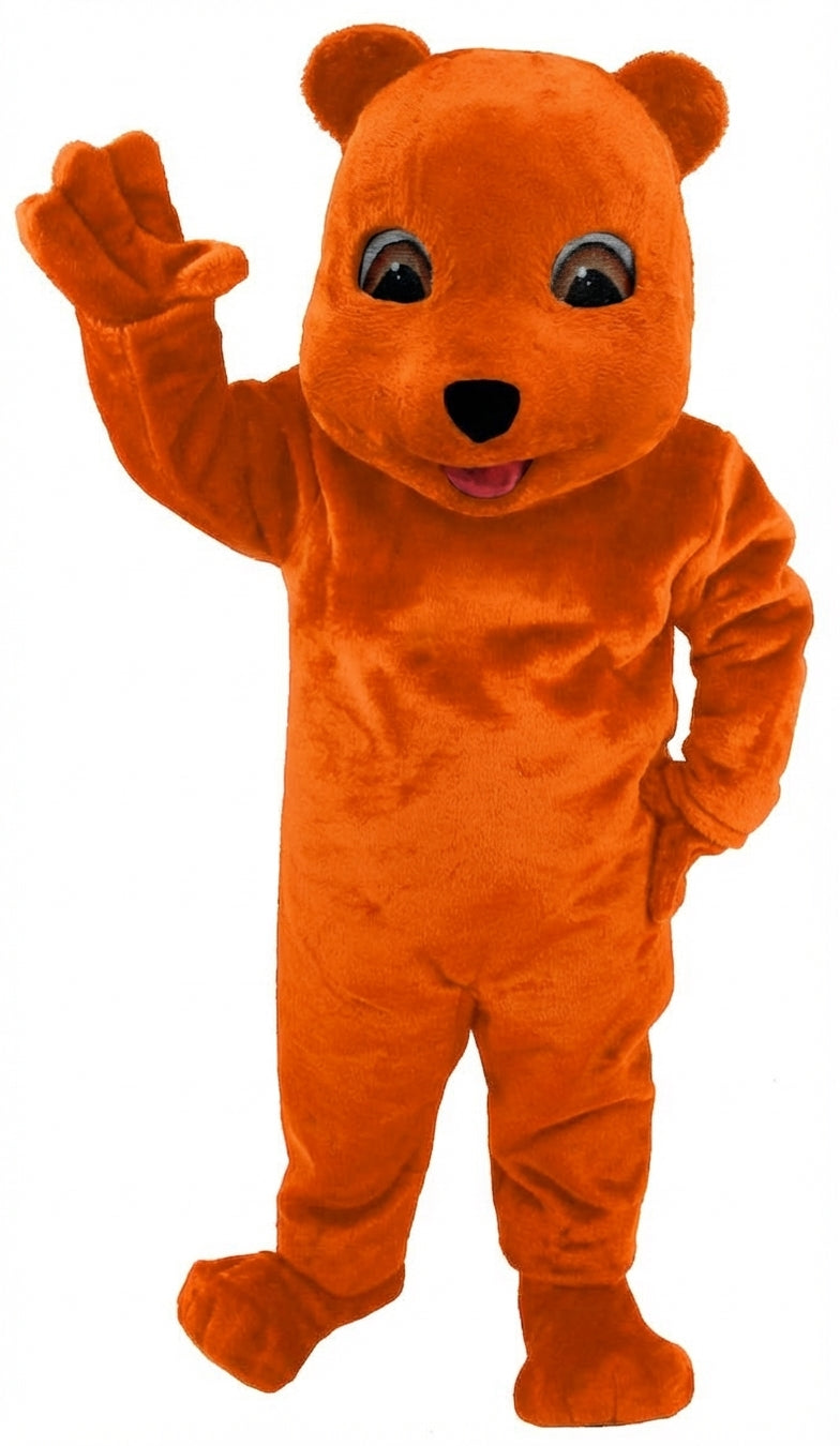 Choco Bear Mascot (Thermolite) - Short fur / Bright Orange mascot costume