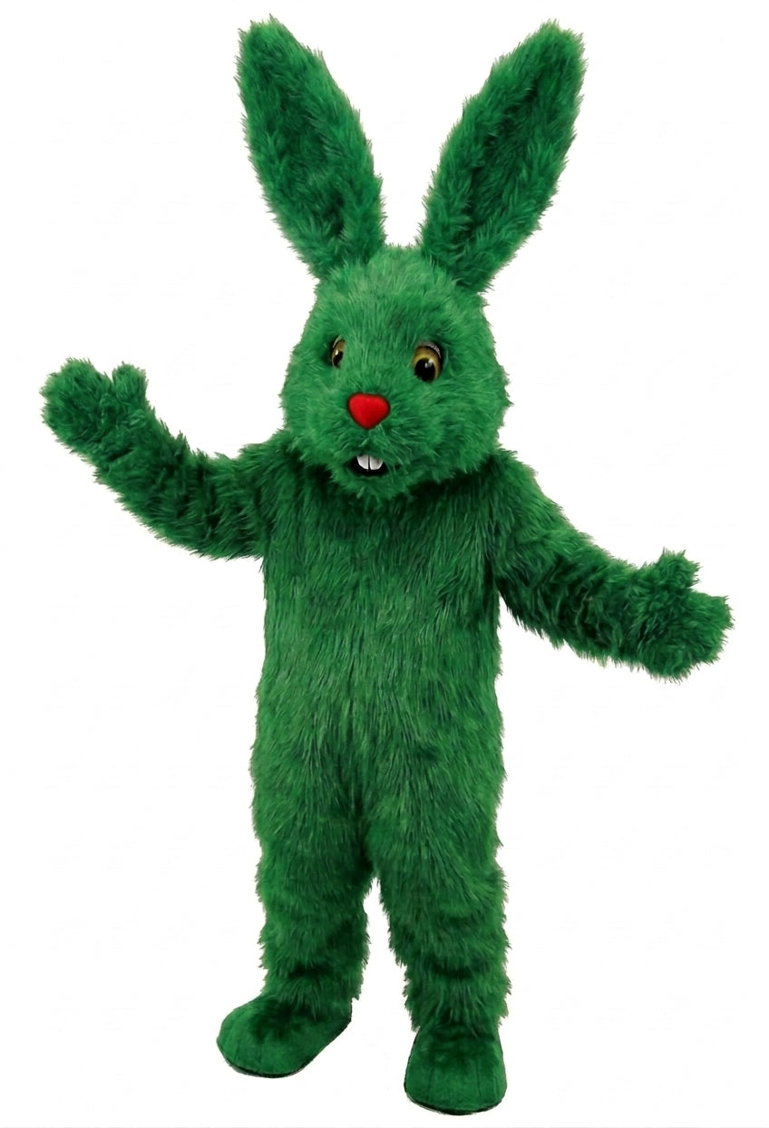 Chocolate Bunny Mascot (Thermolite) - Long fur / Green mascot costume