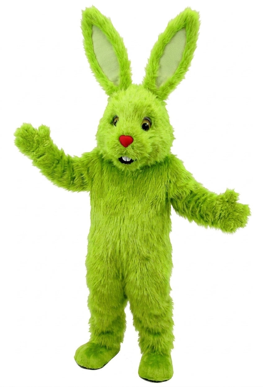Chocolate Bunny Mascot (Thermolite) - Long fur / Lime mascot costume