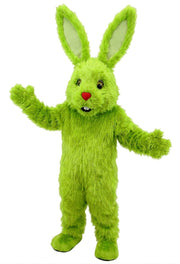 Chocolate Bunny Mascot (Thermolite) - Long fur / Lime mascot costume