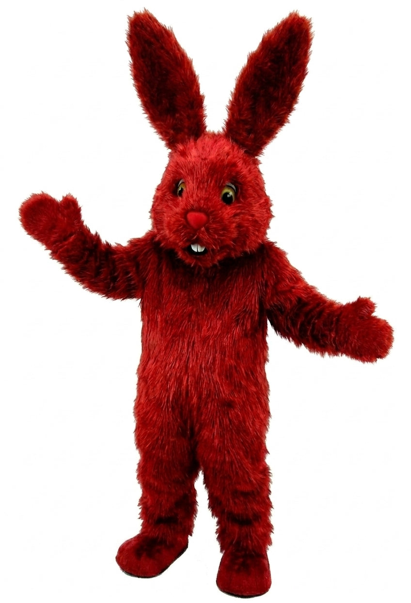 Chocolate Bunny Mascot (Thermolite) - Long fur / Red mascot costume