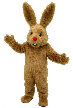 Chocolate Bunny Mascot (Thermolite) - Long fur / Tan mascot costume