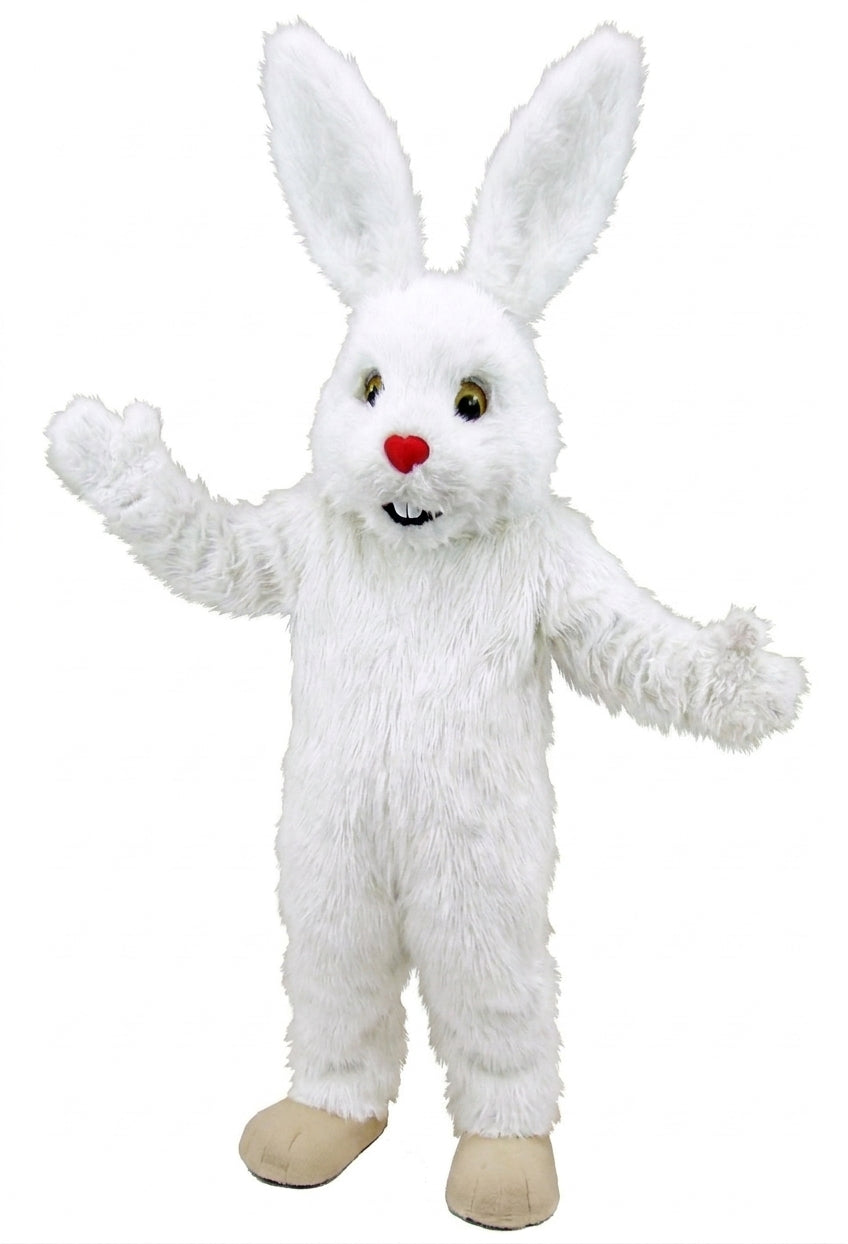 Chocolate Bunny Mascot (Thermolite) - Long fur / White mascot costume