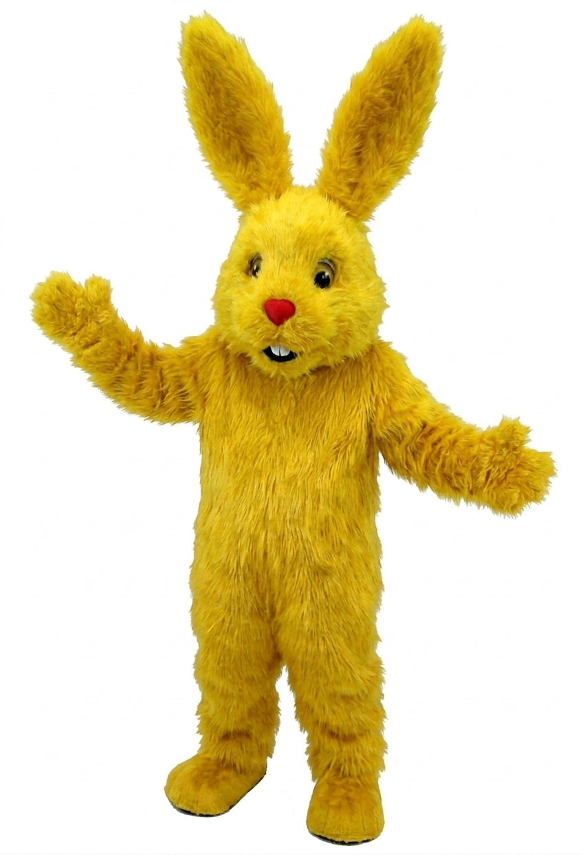 Chocolate Bunny Mascot (Thermolite) - Long fur / Yellow mascot costume