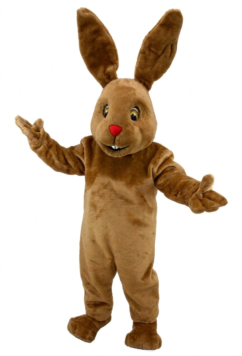 Chocolate Bunny Mascot (Thermolite) - Short fur / Light Brown mascot costume