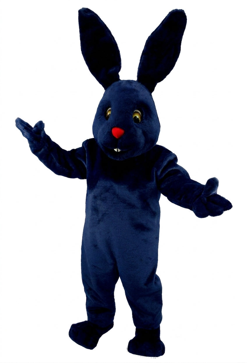 Chocolate Bunny Mascot (Thermolite) - Short fur / Navy Blue mascot costume