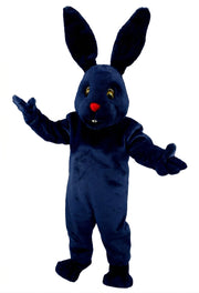 Chocolate Bunny Mascot (Thermolite) - Short fur / Navy Blue mascot costume